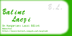balint laczi business card